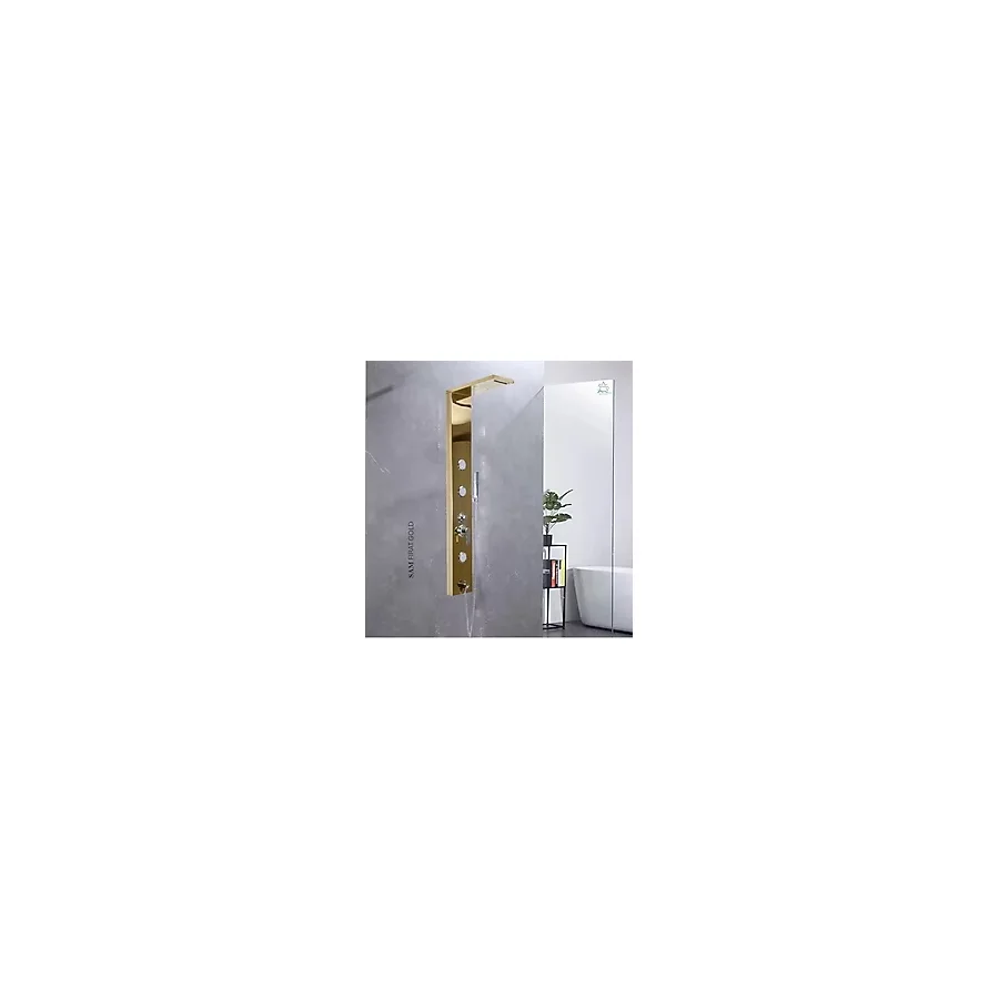 Sam Banyo Fırat Gold Duş Paneli ,Duş Kolonu, Robot Duş, Duş, Gold Rengi Dikey Jakuzi