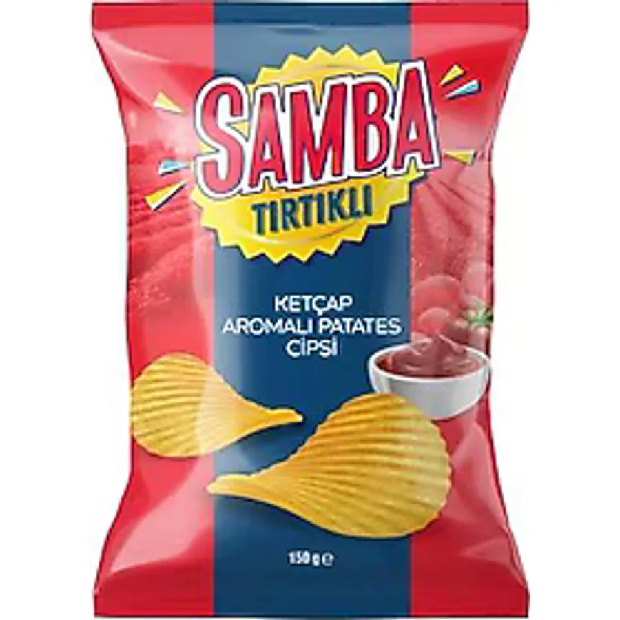 Samba Ketçap Aromalı Tırtıklı Patates Cipsi 150 gr