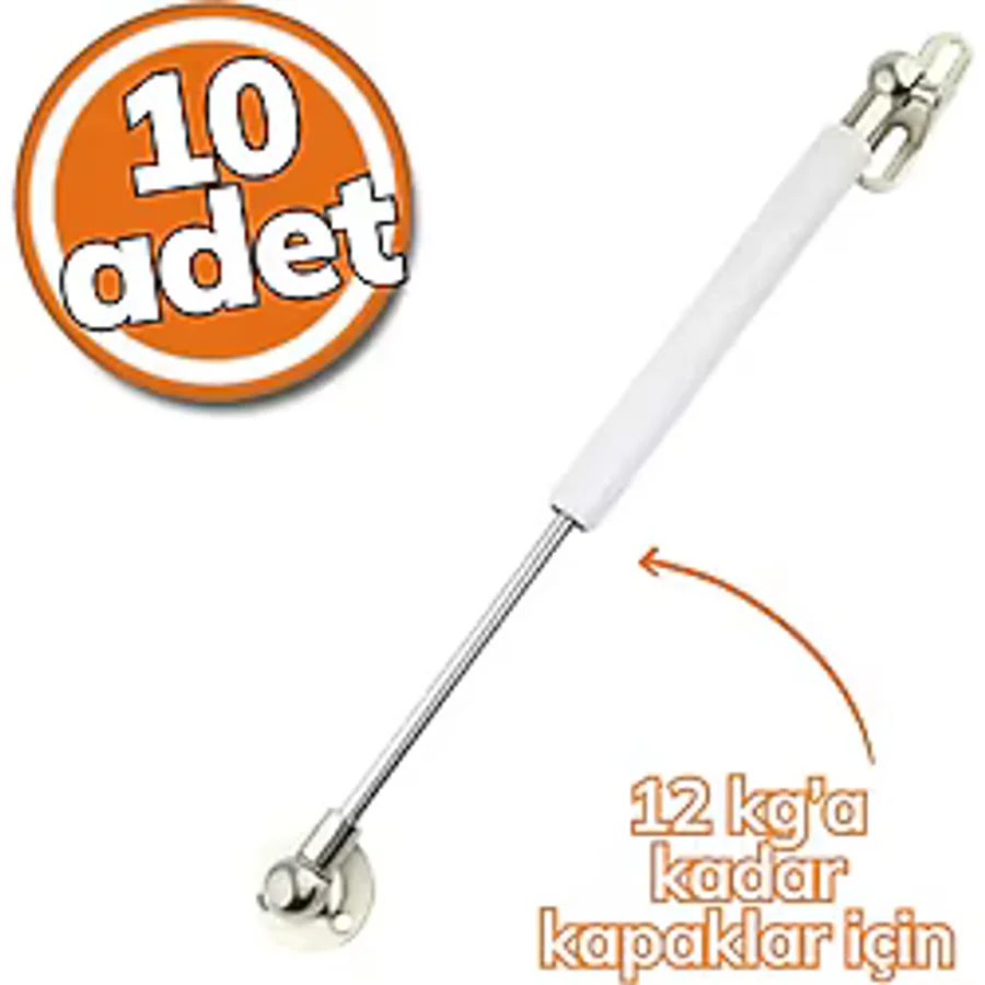 Samet Gazlı Piston 120 Newton Beyaz 10'lu Set