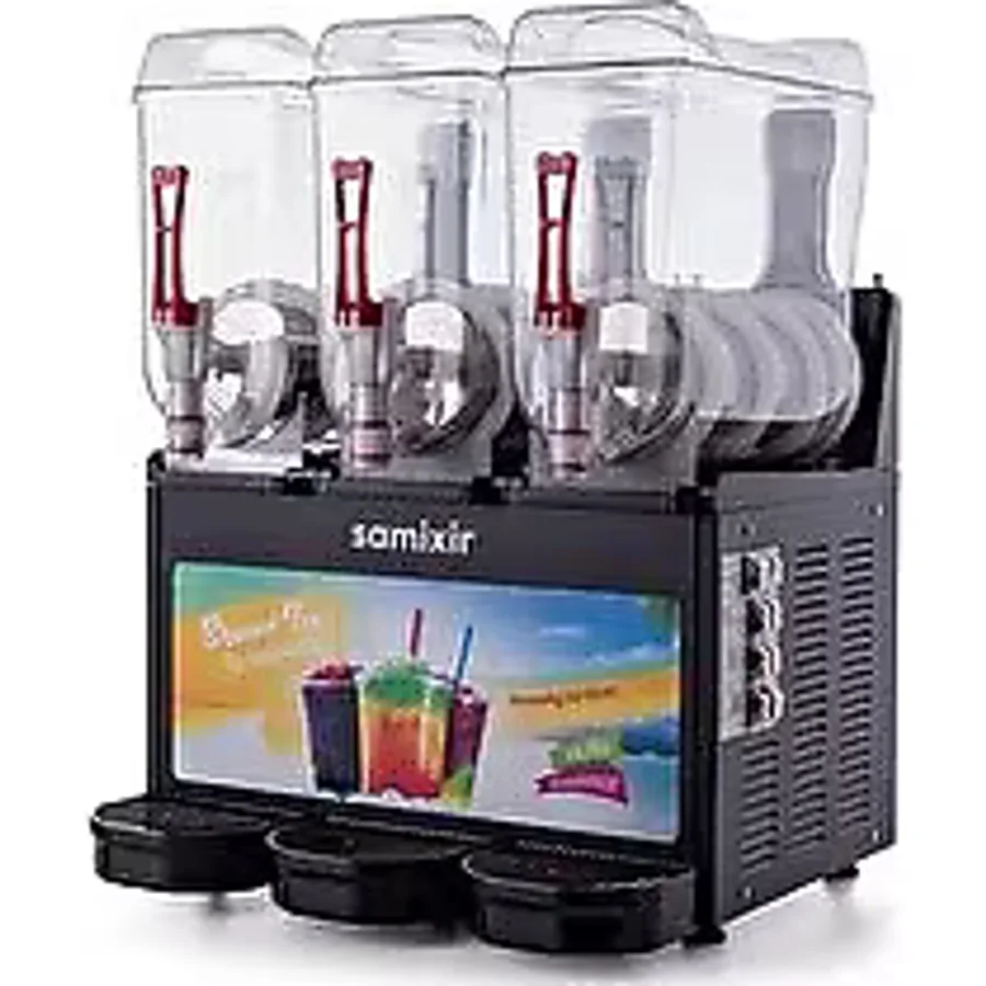 Samixir Triple Allure Üçlü 12+12+12 Lt Slush Buzlaş Karlamaç Makinesi Slush-36-ba Siyah