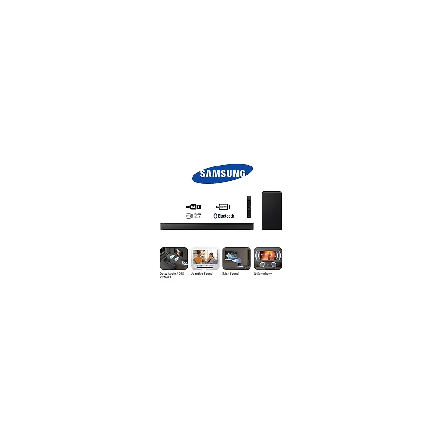 Samsung 3.1 Kanal Soundbar 430 Watt Dts Virtual x Teknolojili Ev Sinema Ses Sistemi Dahili Merkez Hoparlör Ile Net Sesler ve Sinematik
