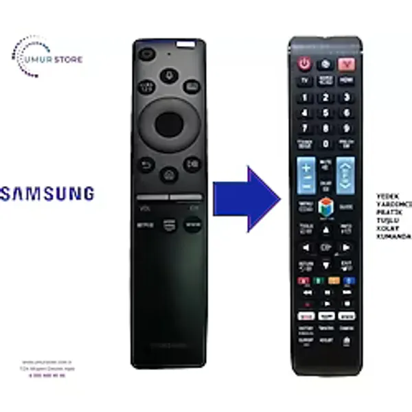 Samsung 65TU8500 4K Smart LED TV ile uyumlu (YEDEK KUMANDASI)