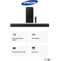 Samsung Bass-dolby Audio / Dts Virtual:x Optik-usb-bluetooth Tv-telefon Bağlantı 300w Ev Sinema Sistemi