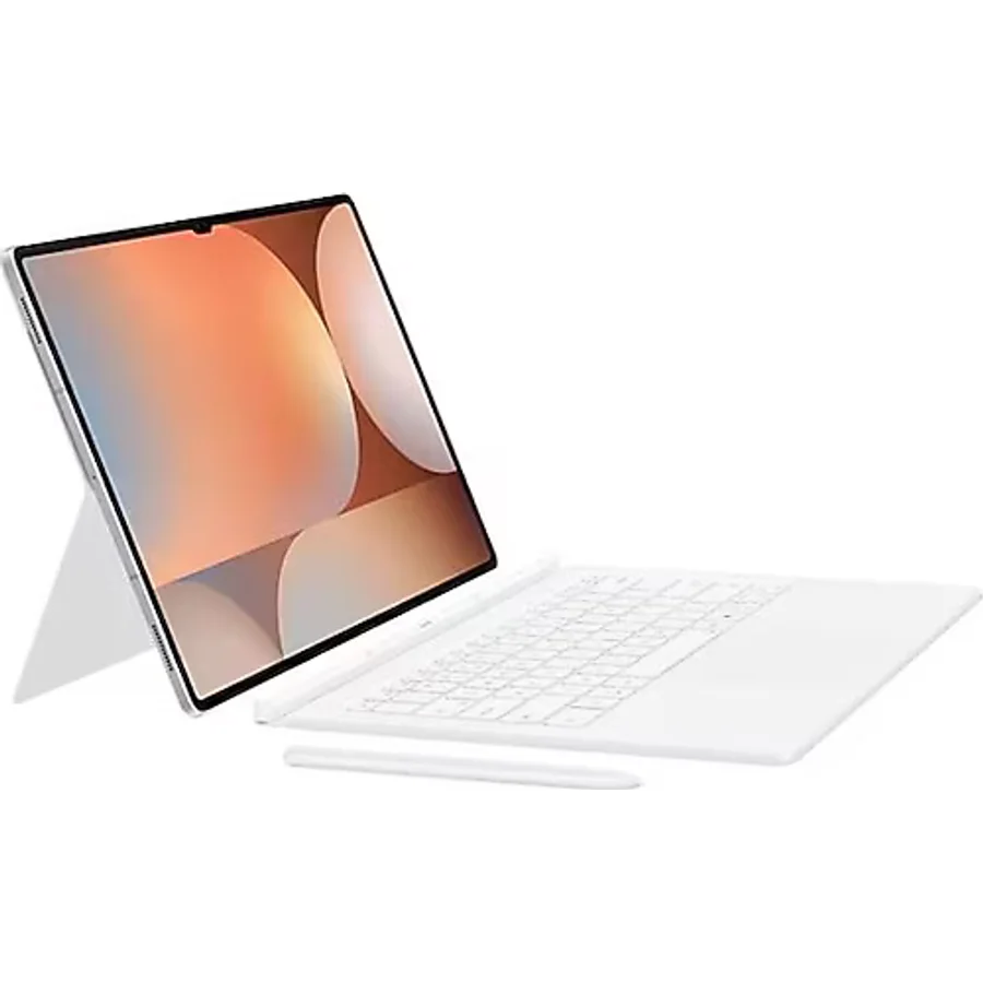 Samsung EF-DX925BWEGTR TAB S10/S9 Ultra Klavyeli Mousepadli Beyaz Kılıf