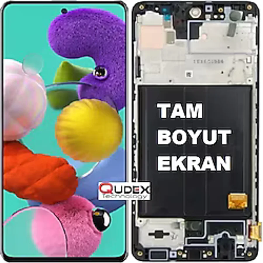 Samsung Galaxy A51 SM-A515F Lcd Ekran Dokunmatik Çıtalı (Tam Boyut) mj7