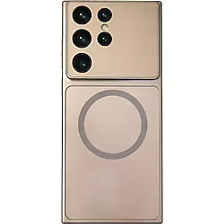 Samsung Galaxy S24 Ultra Uyumlu Kamera Korumalı Magsafe Wireless Şarj Özellikli Full Glass Arka Kapak