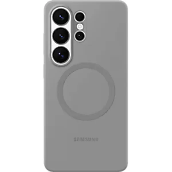 Samsung Galaxy S26 Ultra Silikon Magnet Telefon Kılıfı Gri
