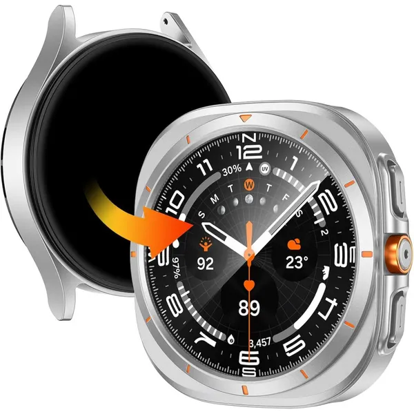 Samsung Galaxy Watch 7 44mm Watch Ultra Görünümlü Kasa Dönüştürücü Ekran Koruyucu 25