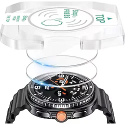 Samsung Galaxy Watch 8 Classic 46mm Kolay Uygulama Aparatlı Cam Ekran Koruyucu