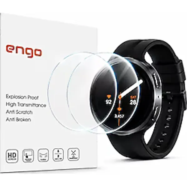Samsung Galaxy Watch 9 40mm İle Uyumlu Ekran Koruyucu Nano Parlak Çizilmeye Dayanıklı Akıllı Saat Koruması, 9H Kırılmaz Esnek Cam, Hd Şeffaf 2 Adet SM-L340