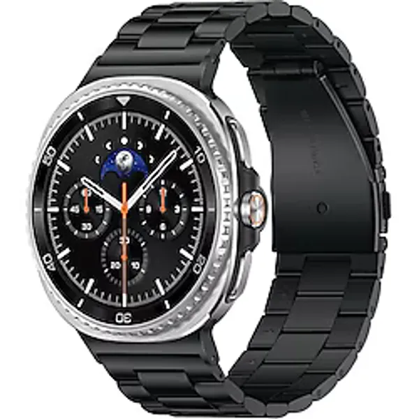 Samsung Galaxy Watch9 44Mm Ve 40Mm Uyumlu Paslanmaz Çelik Baklalı Kordon Metal Toka Siyah