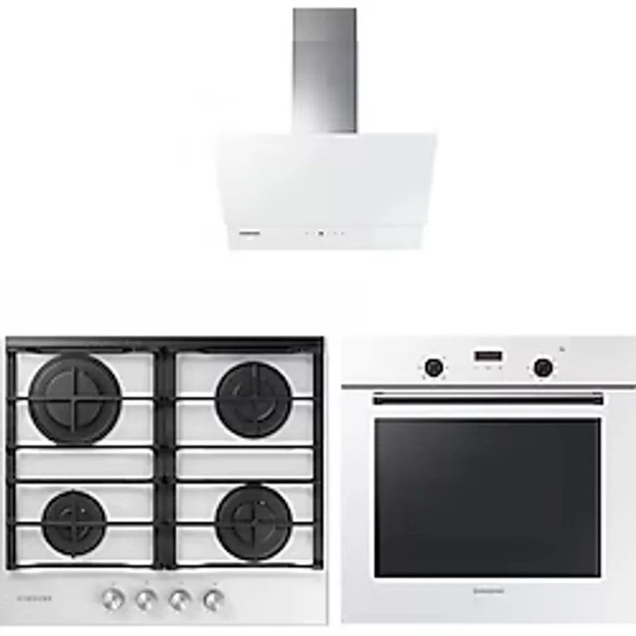 Samsung NV60K5140BW - NA64M7100AW - NK24M7060VW Beyaz Ankastre Set