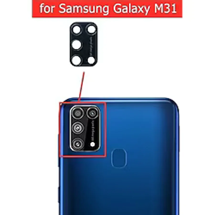 Samsung Uyumlu M315 M31 Arka Kamera Camı ( Çıtasız Sadece Cam)