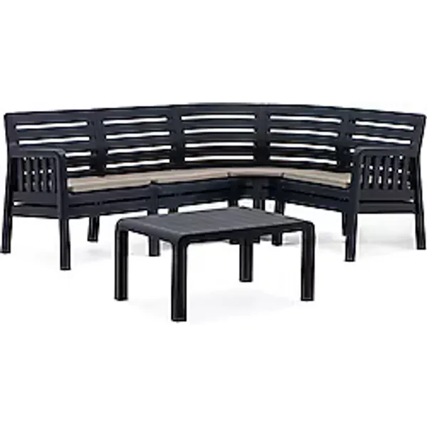 Sandalie Lara 2+1+Sehpa Minderli Köşe Bahçe & Balkon Takımı