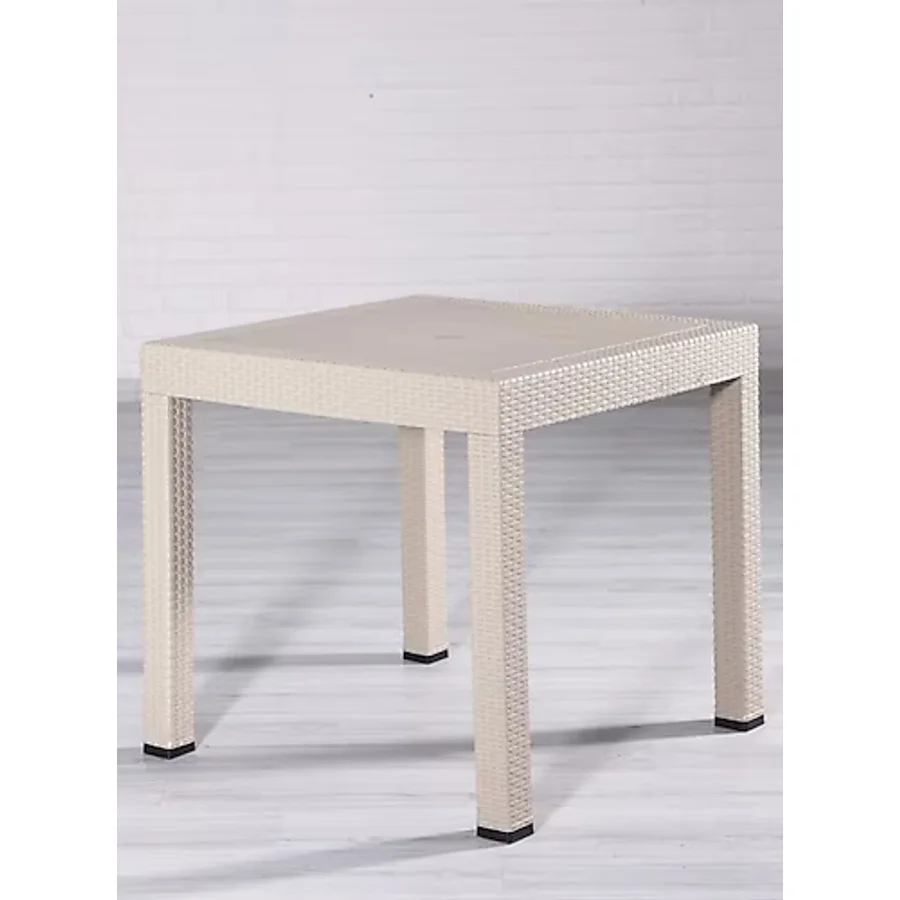 SANDALİE Rattan 80x80 Camsız Cappucino Masa - Bahçe&balkon&teras