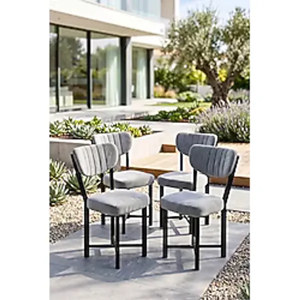 Sandalye 4 Adet Baby Face Kumaş Metal Ayak Modern Mutfak Sandalyesi Cafe Balkon Ofis Elma