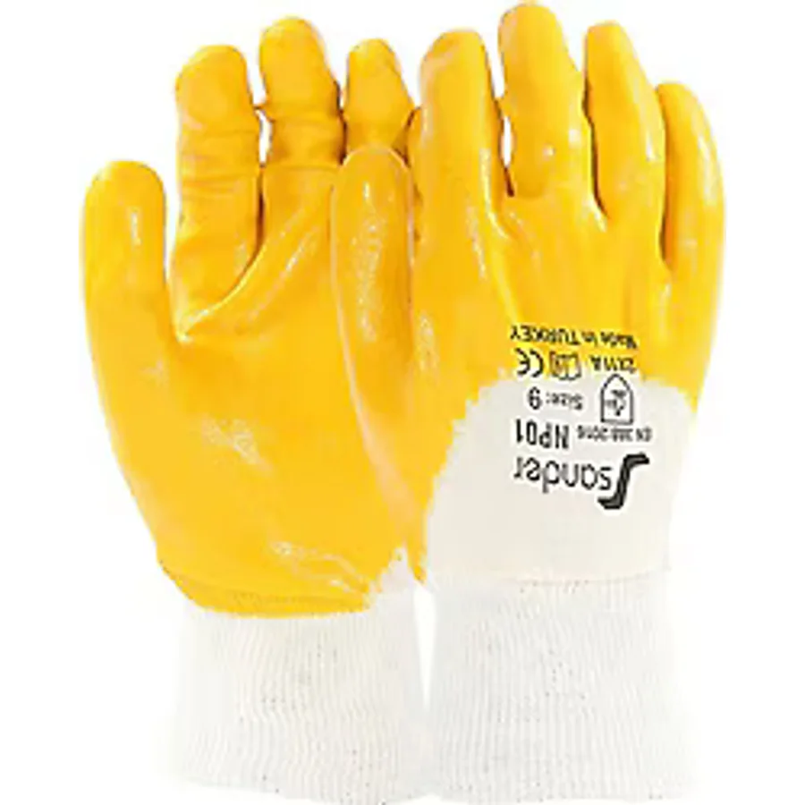 Sander NP01 Sarı Nitril İş Eldiveni