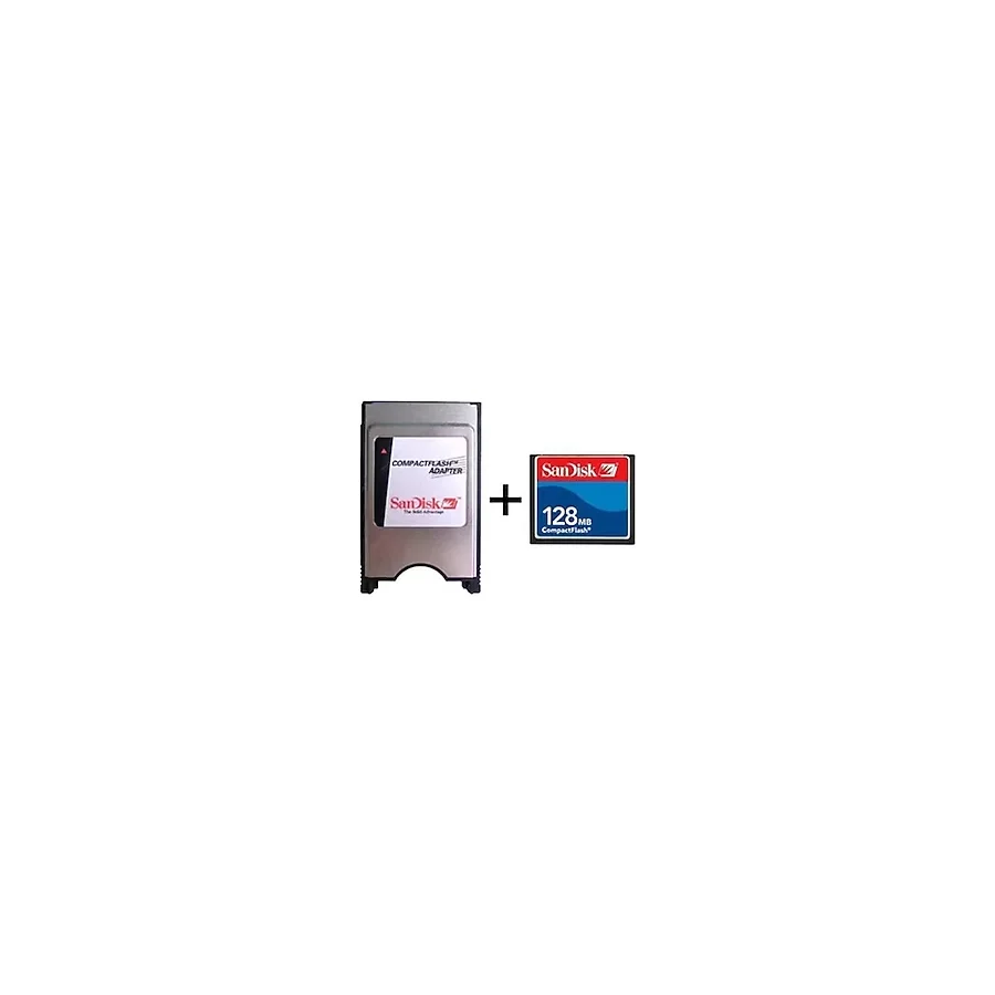 Sandisk 128 MB Compact Flash Hafıza Kartı+Pmcıa Compact Flash Kart Okuyucu