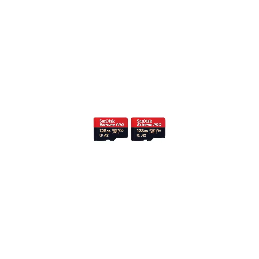 Sandisk 2'li Extreme Pro SDSQXCD-128G-GN6MA 128 GB Micro Sd Hafıza Kartı (Resmi Distribütör Garantili)