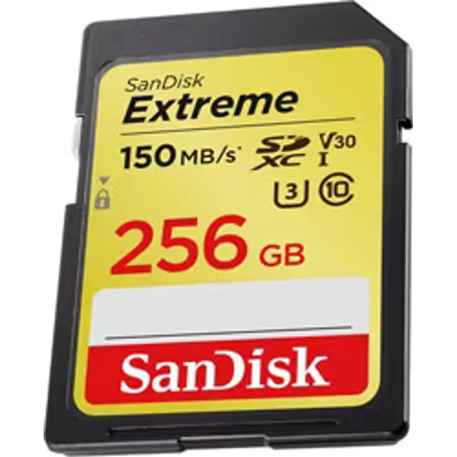 SanDisk Extreme 256 GB SDXC 150 MB/s V30 UHS-I U3 SDSDXV5-256G-GNCIN SD Kart