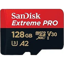 SanDisk Extreme PRO 128GB MicroSDXC Class 10 UHS-I A2 V30 170MB/s - 4K Video ve Profesyonel Fotoğraf Çekimi İçin Yüksek Hızlı Kart