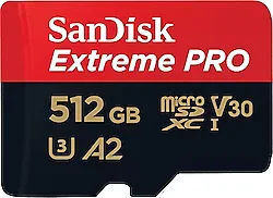 SanDisk Extreme Pro SDSQXCZ-512G-GN6MA Class 10 UHS-I U3 A2 V30 512 GB Micro SD Kart
