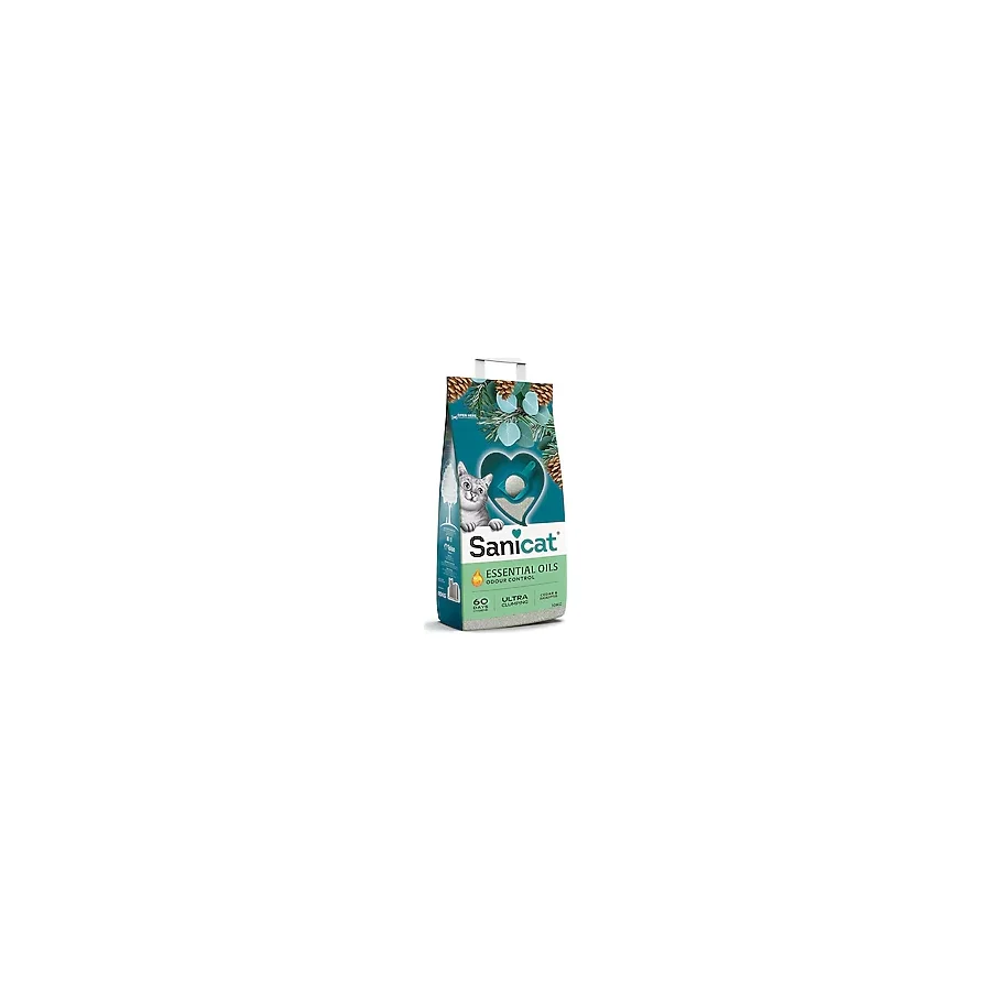 Sanicat Essential Oils Sedir ve Okaliptus Kokulu 10 kg Kedi Kumu