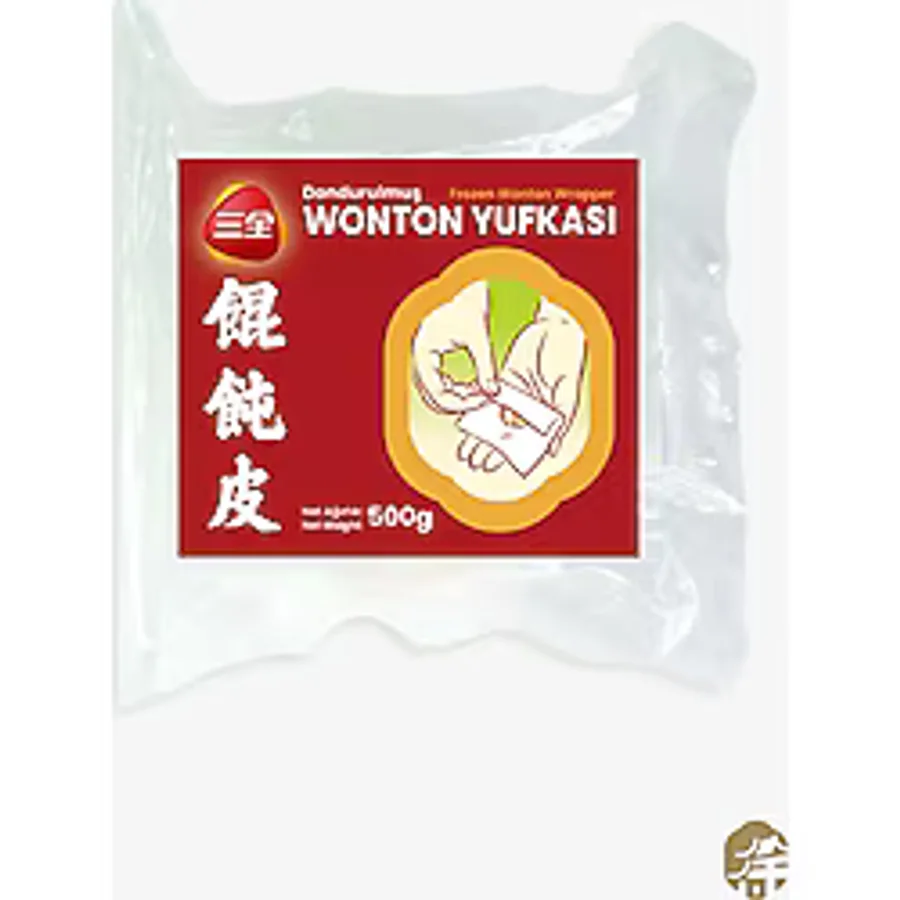 Sanquan Dondurulmuş Wonton Yufkası Frozen Wonton Wrapper 500 G