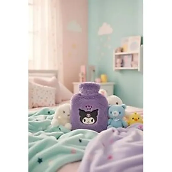 Sanrio Lisanslı Kuromi Sıcak Su Torbası - Sevimli Karakterli Ev Yaşam Rahatlama Örtüsü