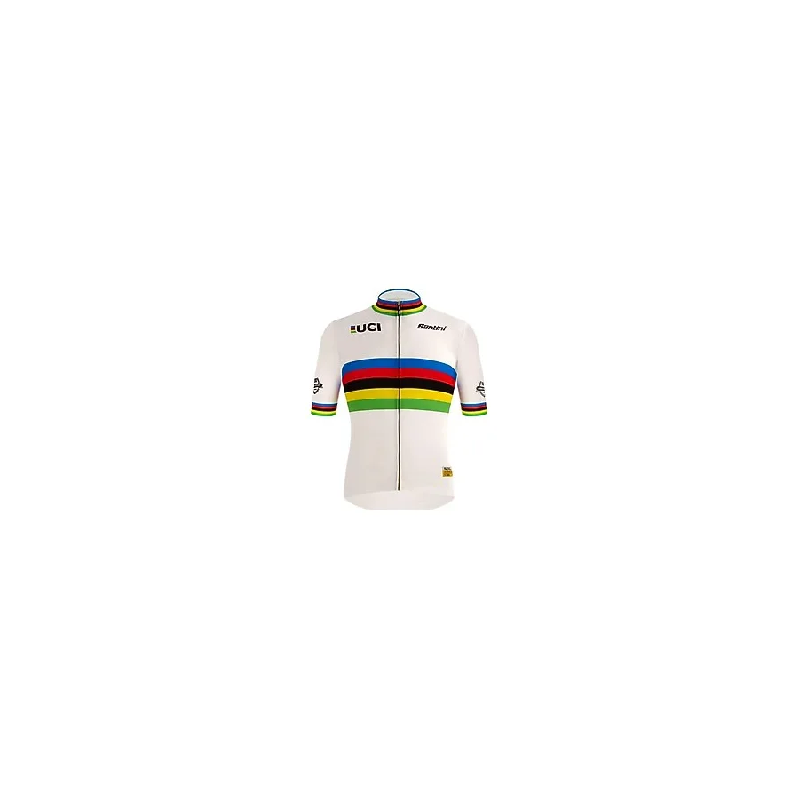 Santini Koleksiyonluk Santini Limited Edition UCI Road World Championships Centenary Gold Bisiklet Forması RE94075CGOLD Beyaz-4XL