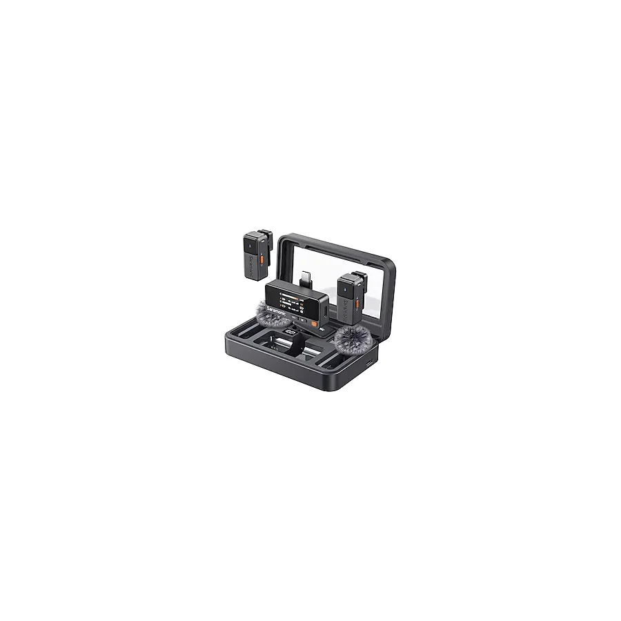 Saramonic Air Kablosuz Yaka Mikrofonu, Usb-C ile - 48KHZ/24BIT, 90DB Snr, iPhone 15/16 Serisi İçin Mikrofonlu Cep Telefonu, Şarj Kutusu ve Uygulama Kontrolü Ile, 300 M Menzil, Mini Klipsli Mikrofon