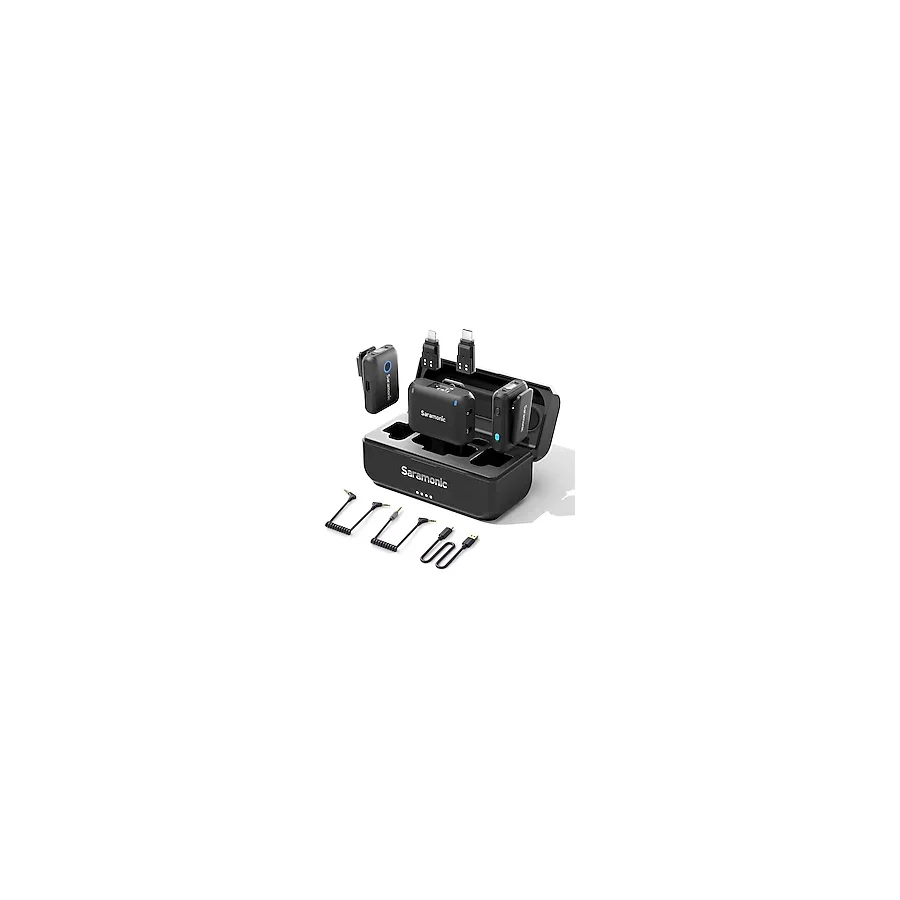 Saramonic BLINK500B2+ Yaka Mikrofonu Kablosuz, Kablosuz Yaka Mikrofonu iPhone 15 İçin Cep Telefonu Android Bilgisayar Kameraları, Röportaj İçin Mini Mikrofon Vlog Canlı Yayın Podcast Video Kaydı