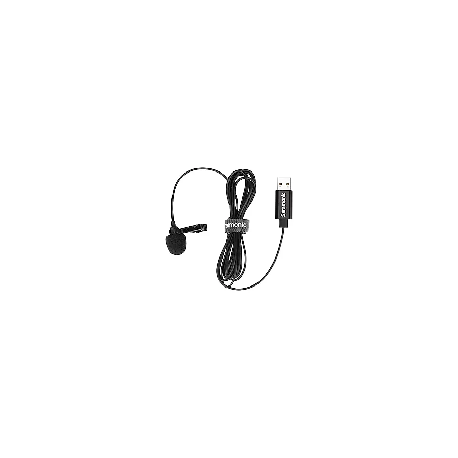 Saramonic Lavalier mikrofon, USB A fişli, 2 m uzunluğunda kablolu bilgisayarlar için (SR-ULM10)