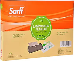Sarff 125 Mikron A4 100'lü Laminasyon Filmi