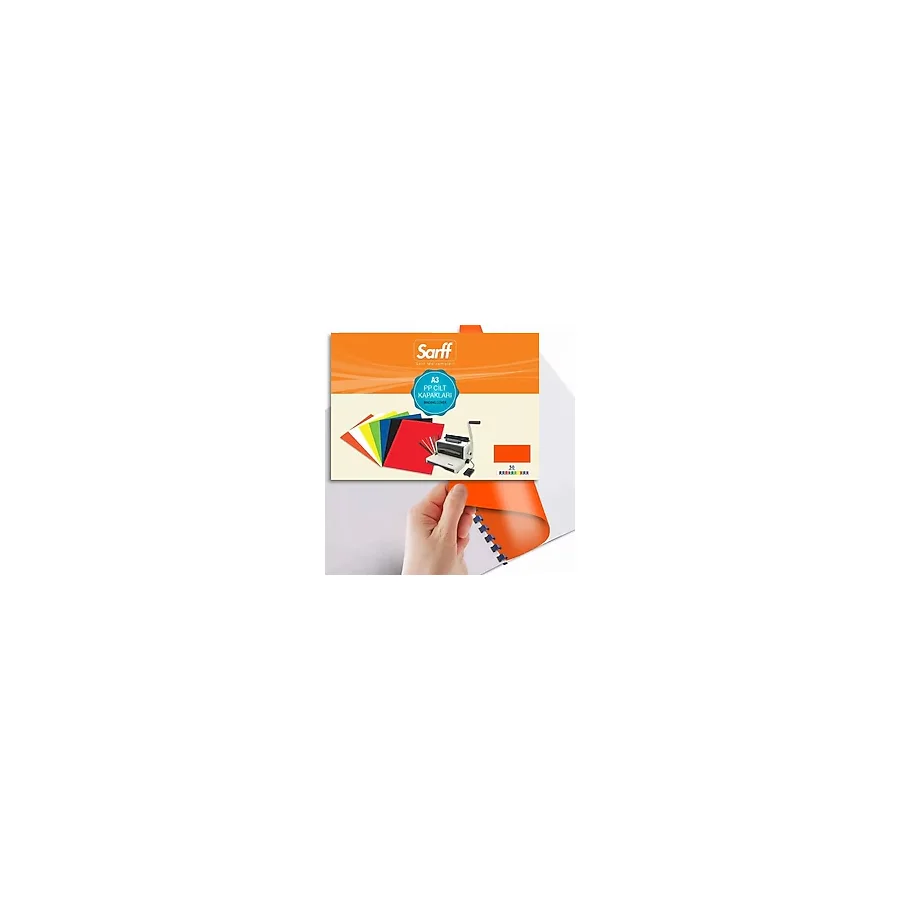 Sarff 450 Micron A3 Opak Turuncu Pp Kapak 50 Li Paket