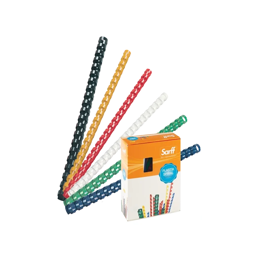Sarff 6mm.BEYAZ DELUX Plastik Spiral 100 Adet