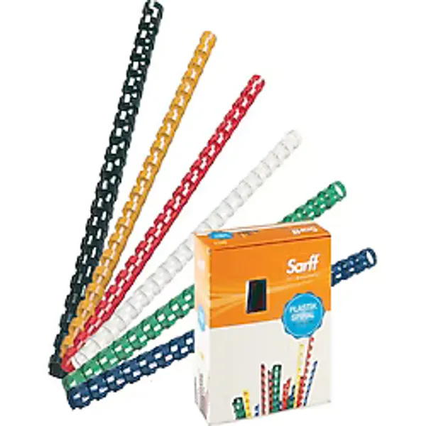 Sarff Bind Plastik Spiral 6mm Kırmızı