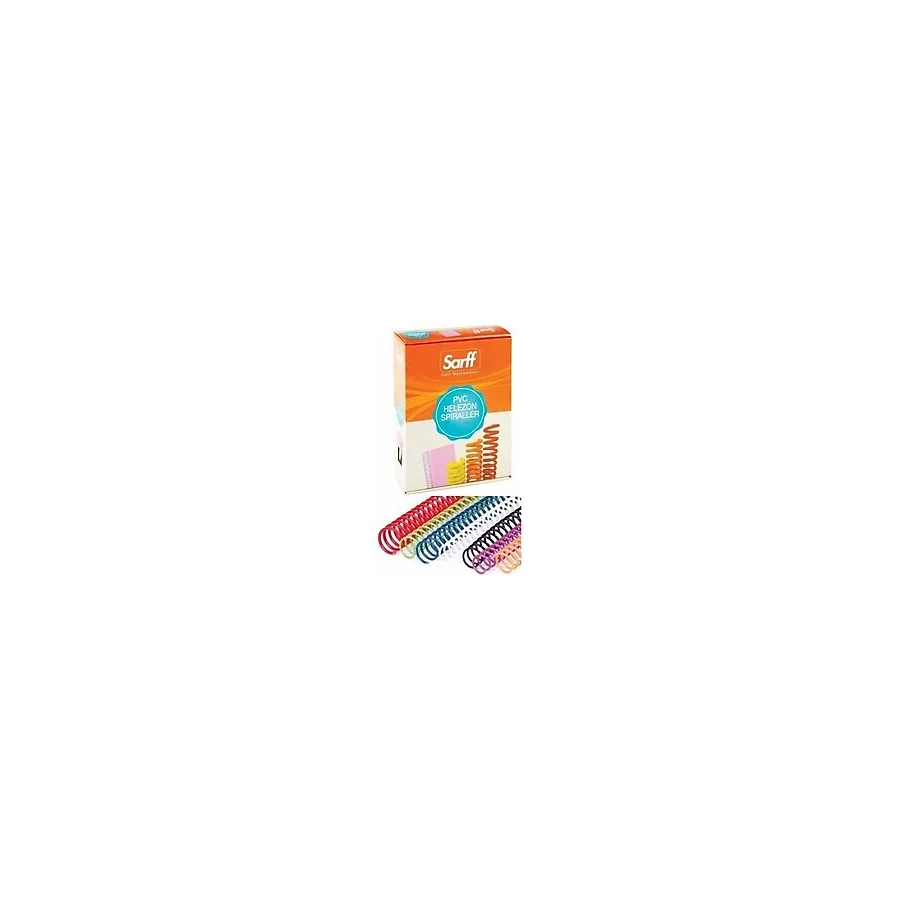 Sarff Pvc Helezon Spiral 8 mm Beyaz 25 Adet Ofis İçin Kullanışlı Fonksiyonel Ürün