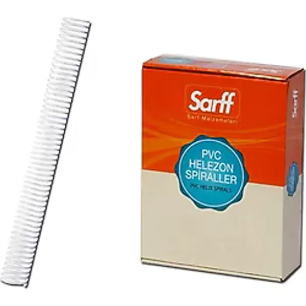 Sarff Spiral Helezon 8 Mm Şeffaf 200'Lü