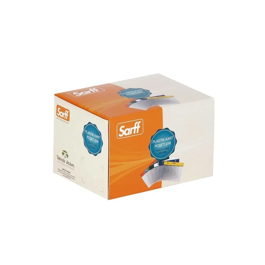 Sarff Yaka Kartı Poşeti Şeffaf Güvenlik 11,5X16 Cm 100 Lü (1 Paket 100 Adet)
