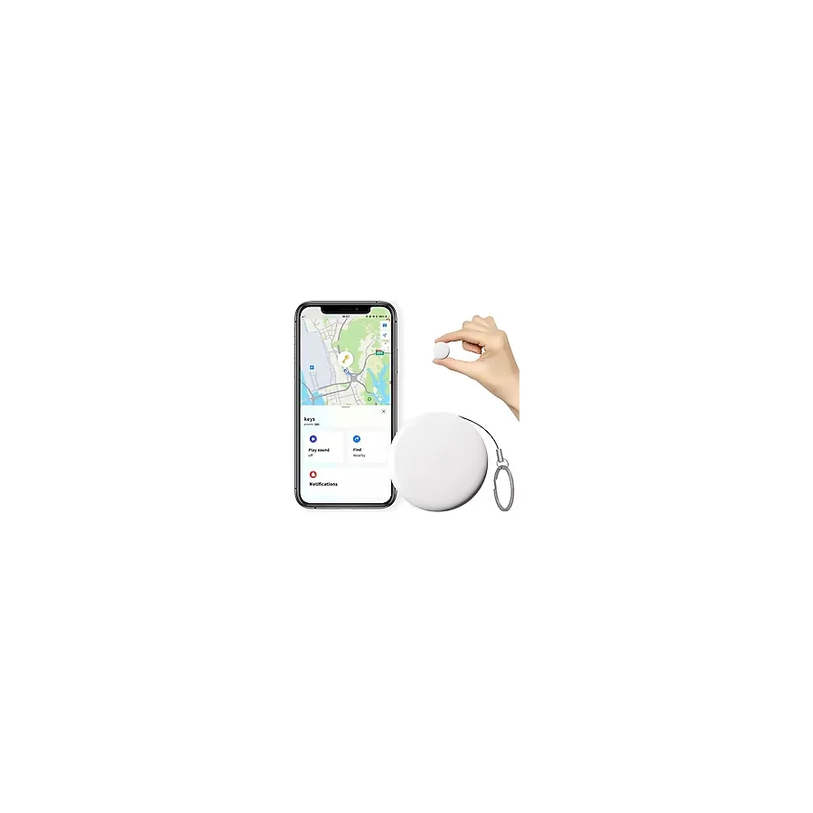 Sarftech Airtag Akıllı Takip Cihazı Taşınabilir GPS IOS Android Uyumlu Beyaz Renkli Bul Uygulama