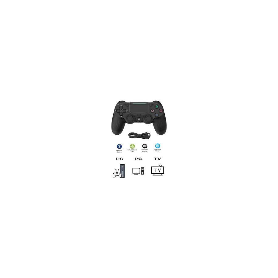 Sarftech Kablosuz Titreşimli Oyun Kolu Joystick PS4 Kolu PS PC TV Uyumlu