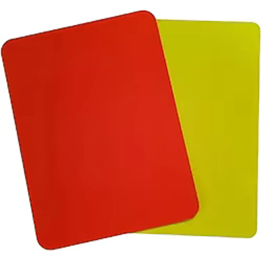 Sarı Kırmızı Kart 12x9 cm , Hakem Kartı , Parlak