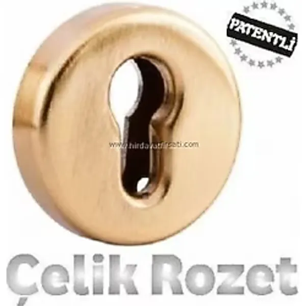 Sarı yale çelik rozet eski tip kapılar için