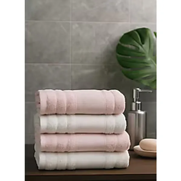 SARİNA renkli bir dünya LUXURY SOFTNES 2/50X90+2/70X140 4'LÜ BANYO HAVLU SETİ/ HAMAM SETİ / HAVLU TAKIMI /ÇEYİZ HAVLUSU