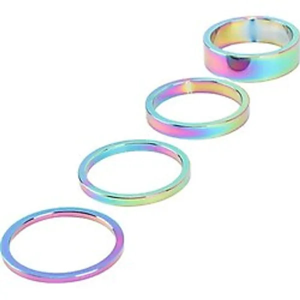 SARİSSA BİSİKLET Bisiklet Furş Spacer 5'li Paket Rainbow Furş Takımı Yüzüğü Gidon Spacer Oil Slick 5 ADET Set