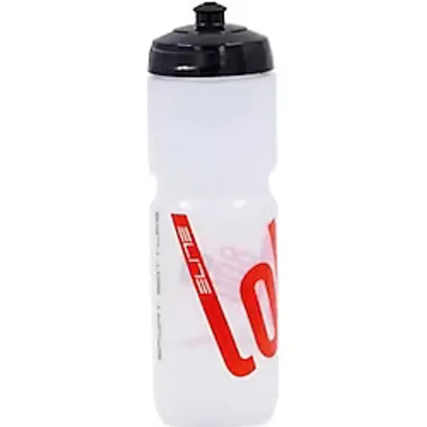 Sarissa Elite Süper Loli Bisiklet Matarası Şeffaf - Suluk 800 Ml Performance + Bisiklet Matarası Kafesi