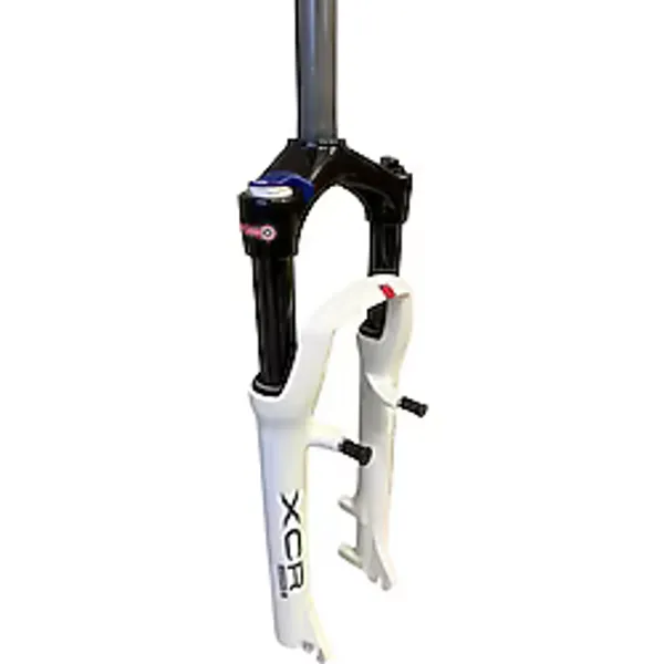 Sarissa Sr Suntour XCR 26" Jant Kilitlenebilir Bisiklet Maşası 1-1/8 QR Amortisörlü Maşa V-fren Disk Fren Beyaz