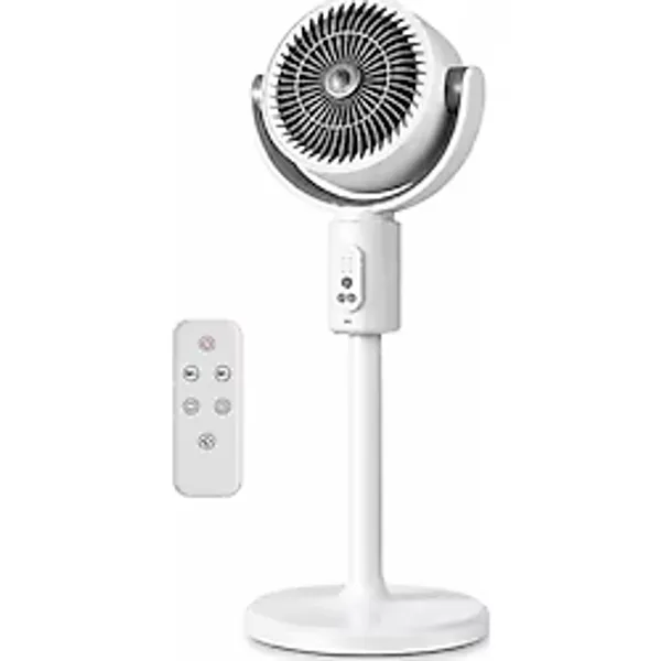 Şarjlı Ayaklı Vantilatör, Uzaktan Kumandalı, 5 Kademeli Hız, Type-C Şarjlı, 120° Otomatik Salınım, 180° Açı Ayarlı, 1-8 Saat Zamanlayıcı, 3 Yükseklik Ayarlı, Sessiz Brushless Motor, 10W