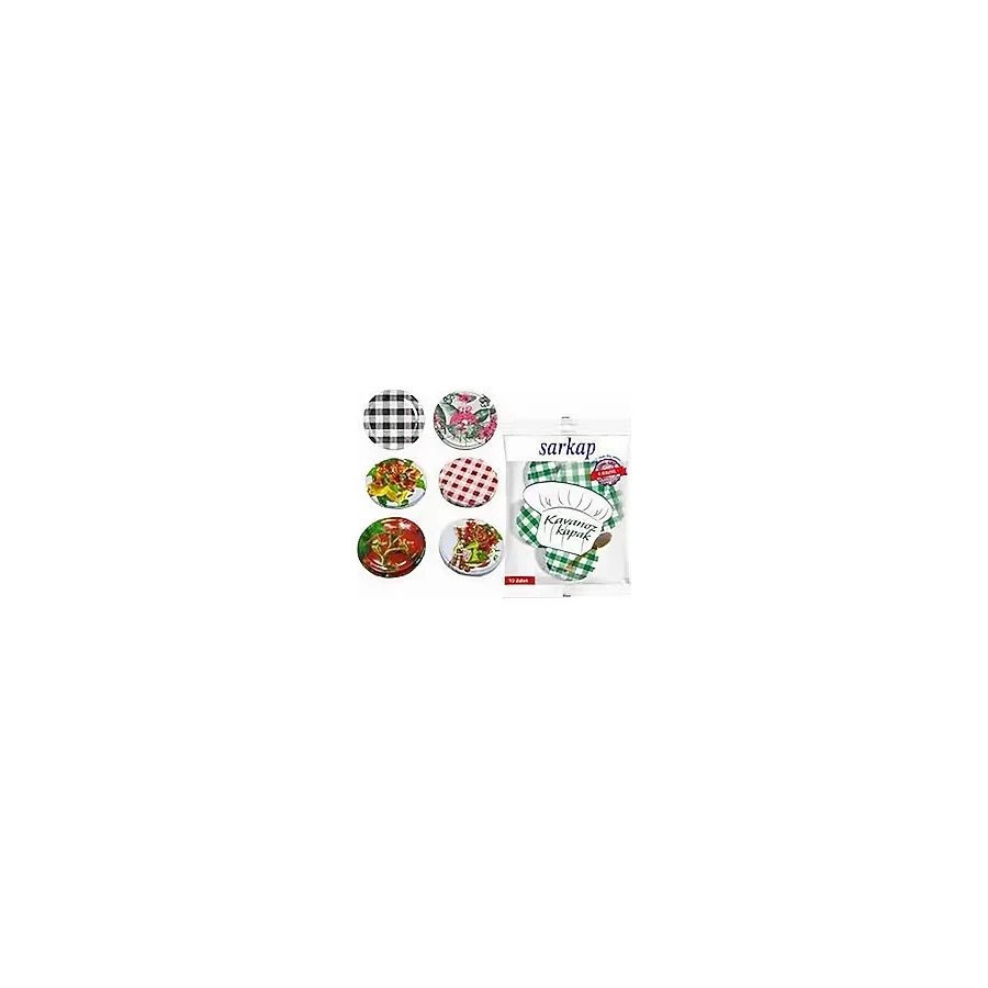Sarkap 4 Paket 10'lu Hijyenik Poşetli Kavanoz Kapağı Seti 4 Desen 82 Mm Karışık Gönderim